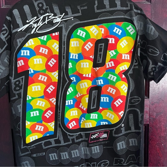EUC Vintage Nascar M&M Kyle Busch Racing Tee in Black size Medium - Picture 8 of 11